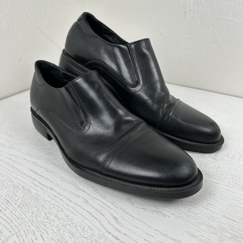 Shoes For Crews‎ Men's 14 Statesman Black Cap Toe Leather Dress Shoes 1202
